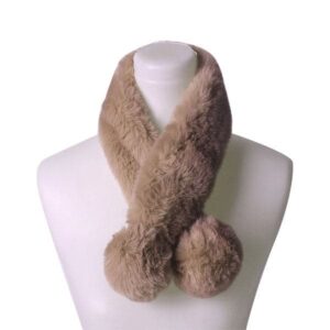 Fashionable Faux Fur Pom Pom Scarf- Add Flair to Your Winter Ensemble