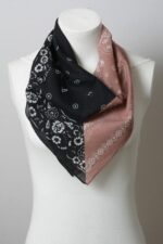 Western Floral Two-Tone Bandana- Add Western Flair to Your Look with Versatile Style