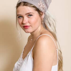 Bohemian Floral Lace Headscarf- Embrace Boho Chic with Delicate Elegance