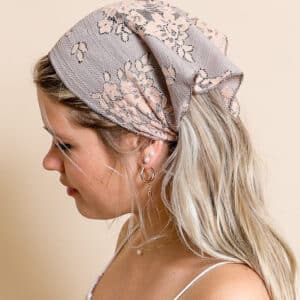 Bohemian Floral Lace Headscarf- Embrace Boho Chic with Delicate Elegance