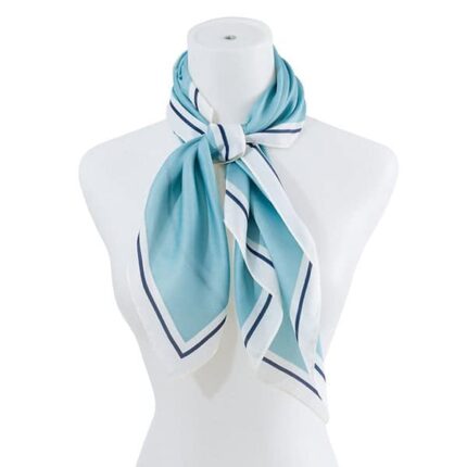 Elegant Satin Fashion Square Neck Scarf- Elevate Your Style with Chic Sophistication