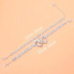 Double Heart Bracelet Anklet-Symbolize Love and Connection with Customized Elegance