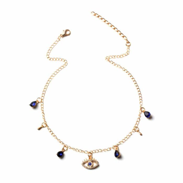 Gold-Plated Devil's Crystal Necklace- Embrace Mystique with Gilded Elegance