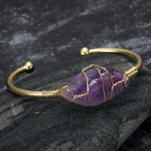 Artisan-Crafted Natural Gemstone Bangle- Elevate Your Style with Earthy Elegance