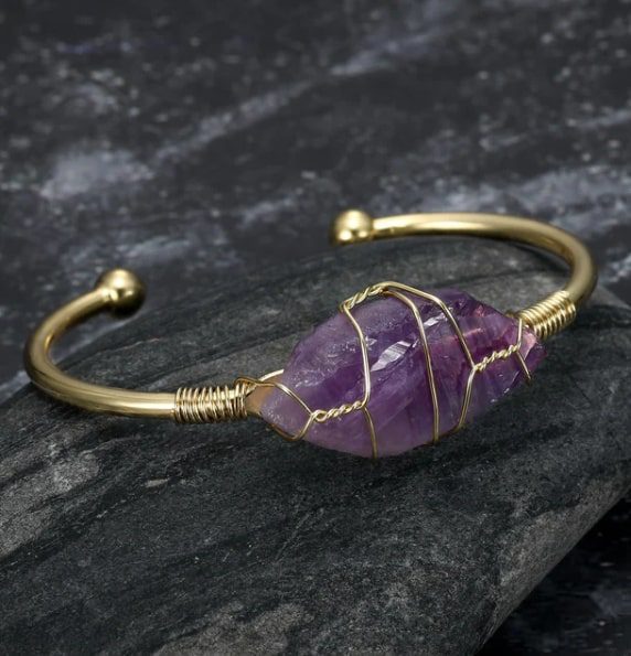 Artisan-Crafted Natural Gemstone Bangle- Elevate Your Style with Earthy Elegance