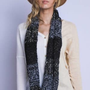 Dual-Toned Infinity String Scarf- Elevate Your Style with Versatile Sophistication