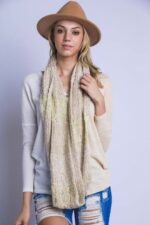 Dual-Toned Infinity String Scarf- Elevate Your Style with Versatile Sophistication