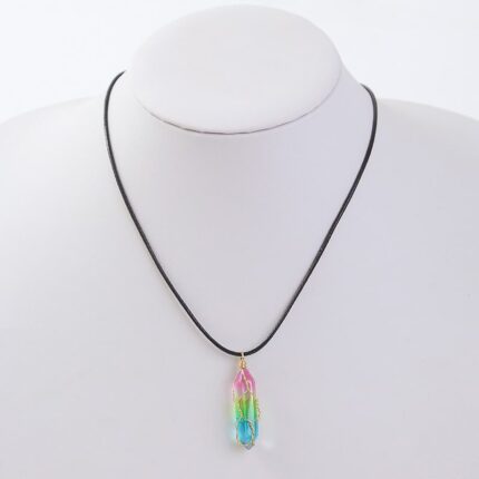 Transparent Geometric Diamond Crystal Necklace- Elegant Women’s Accessory for Modern Style