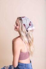 Blooming Orchid Floral Print Bandana- Elevate Your Style with Nature's Elegance