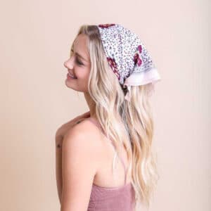 Blooming Orchid Floral Print Bandana- Elevate Your Style with Nature's Elegance