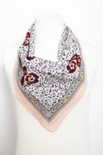 Blooming Orchid Floral Print Bandana- Elevate Your Style with Nature's Elegance