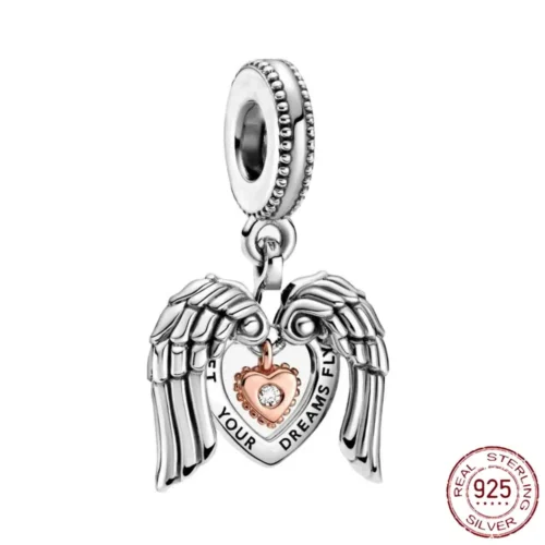 Gorgeous Rose Gold Flower Charm Beads – 925 Sterling Silver Jewelry Accents for Bracelets & Necklaces