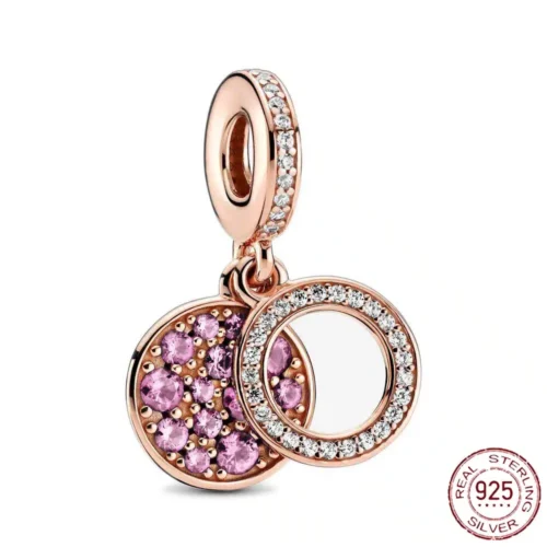 Gorgeous Rose Gold Flower Charm Beads – 925 Sterling Silver Jewelry Accents for Bracelets & Necklaces