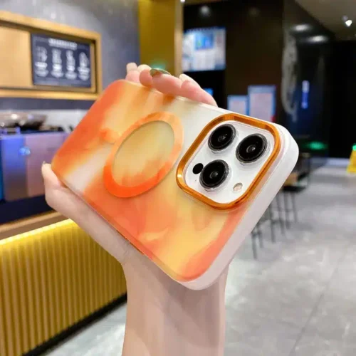 Dazzling Colors Pattern Magsafe Wireless Charging Phone Case: Luxury Protection for iPhone 11, 12, 13, 14, and 15 Pro Max Plus