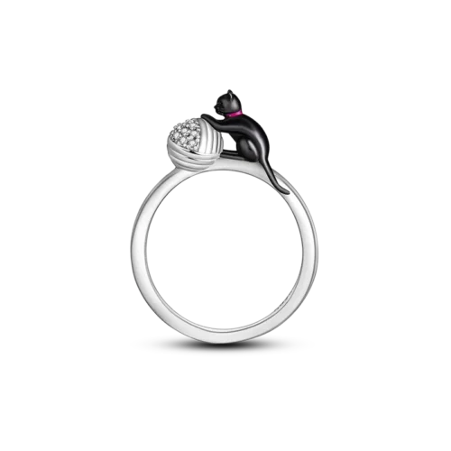 Exquisite 925 Sterling Silver Butterfly Ring – Geometric Round Shape Zircon Jewelry for Women
