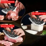 Meat Cleaver, Corkscrew, Steak, Vegetable, and Fruit Knives with Sheath – Perfect for Barbecue, Picnic, Camping, and Outdoor Culinary Adventures