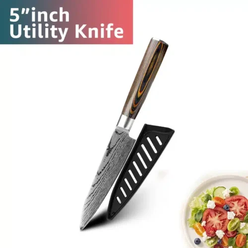 Japanese Chef Knife Set - High Carbon Steel Blades with Laser-Cut Precision for Culinary Excellence