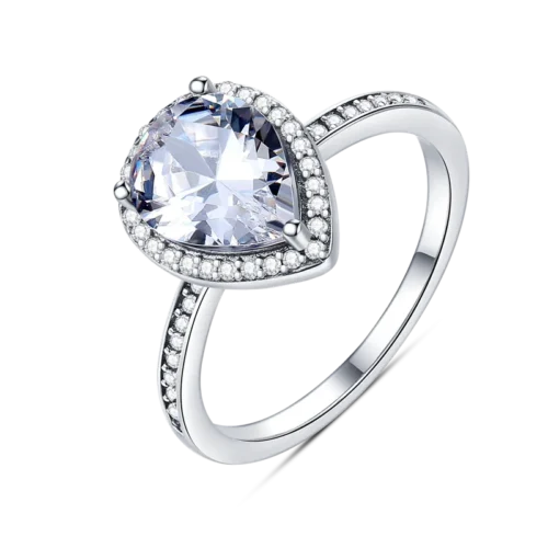 Exquisite 925 Sterling Silver Butterfly Ring – Geometric Round Shape Zircon Jewelry for Women