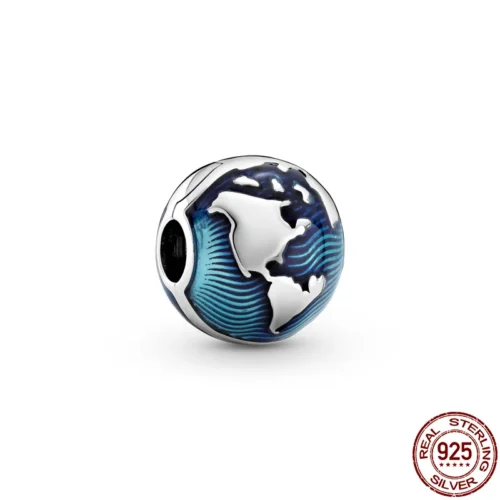 Captivating Blue Astronaut Charm – 925 Sterling Silver Bead for Luxury Bracelets & Necklaces