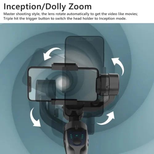 F8 Handheld 3-Axis Gimbal Phone Holder, Perfect for Stabilized Videos on iPhone, Xiaomi & More