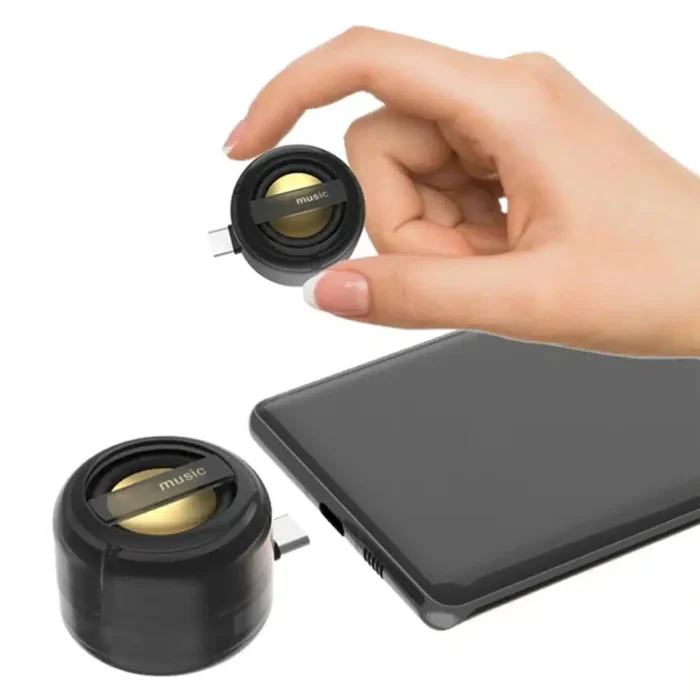 Pocket-sized Rechargeable Type-C Mini Speaker with Clear Bass: Your Compact Universal Sound Companion for Mobile Phones