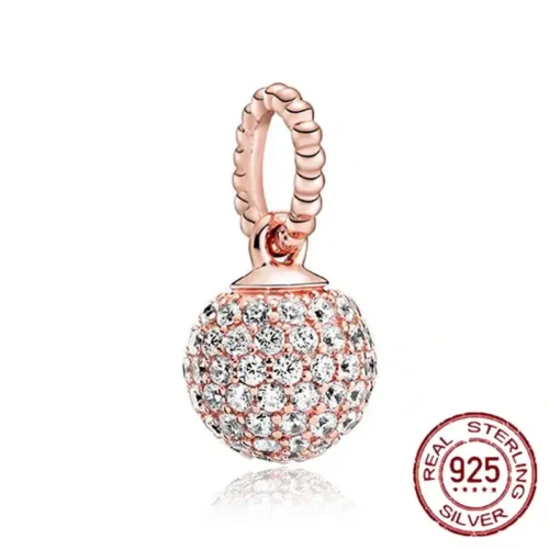 Gorgeous Rose Gold Flower Charm Beads – 925 Sterling Silver Jewelry Accents for Bracelets & Necklaces