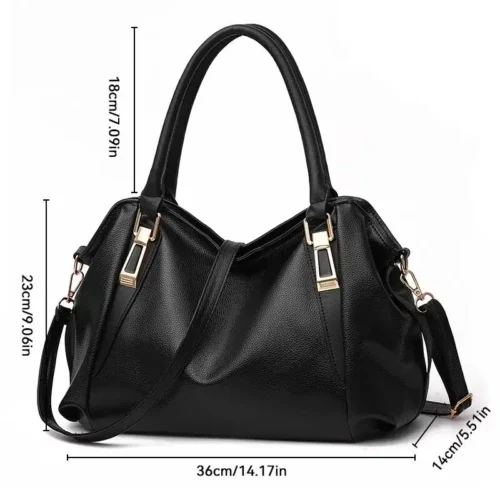 Fashionable Casual Shoulder Bag – Large Capacity Solid Color Crossbody Handbag