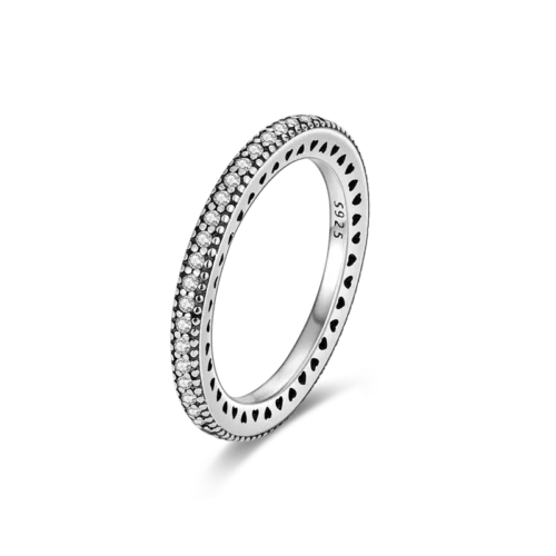 Exquisite 925 Sterling Silver Butterfly Ring – Geometric Round Shape Zircon Jewelry for Women