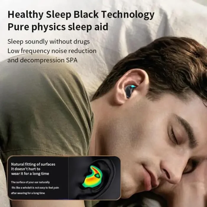 IPX5 Waterproof Wireless BT Earbuds- Invisible Sleep Earphones with Noise Reduction, Touch Control, and Superior Sound Quality