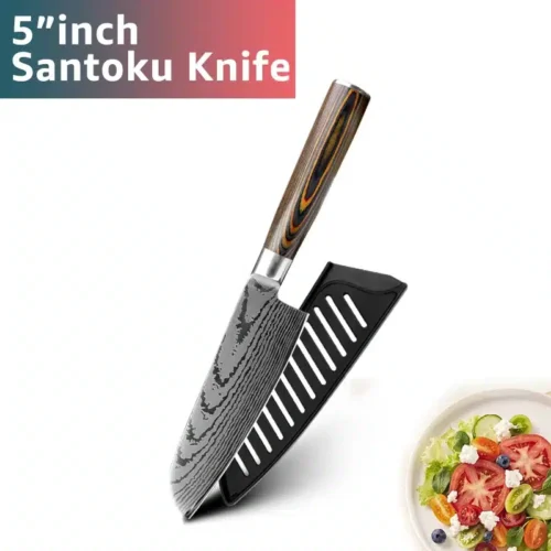 Japanese Chef Knife Set - High Carbon Steel Blades with Laser-Cut Precision for Culinary Excellence
