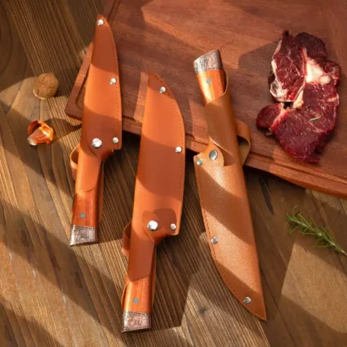 Professional Stainless Steel Kitchen Knife Set - Boning, Meat Cutter, & Grill Knife with Non-Slip Handle