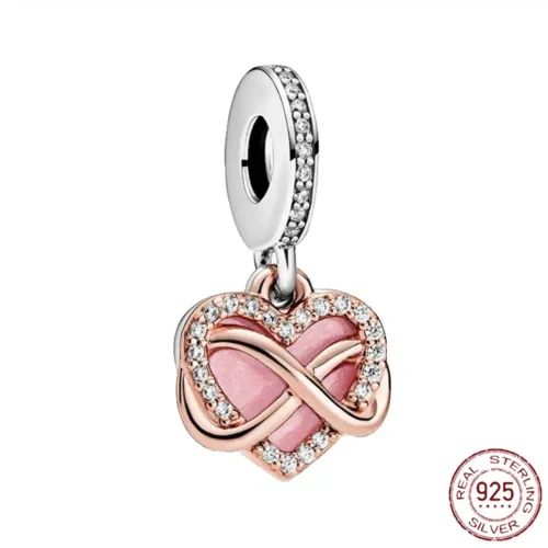 Gorgeous Rose Gold Flower Charm Beads – 925 Sterling Silver Jewelry Accents for Bracelets & Necklaces