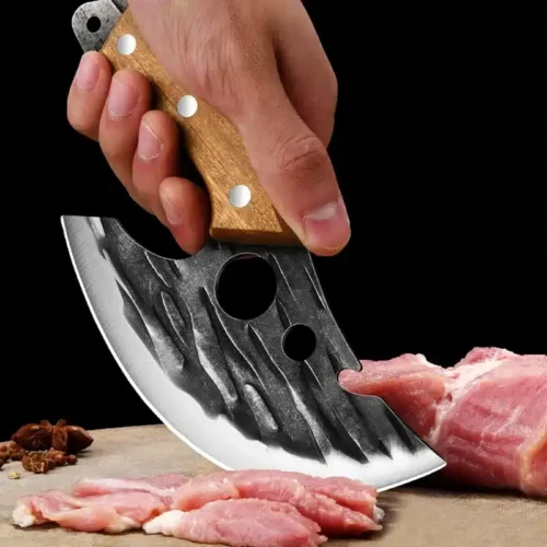 Premium Meat Cleaver Knife Set with Sheath - Versatile for Outdoor BBQ & Kitchen Use