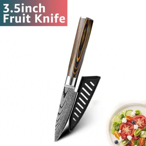 Japanese Chef Knife Set - High Carbon Steel Blades with Laser-Cut Precision for Culinary Excellence