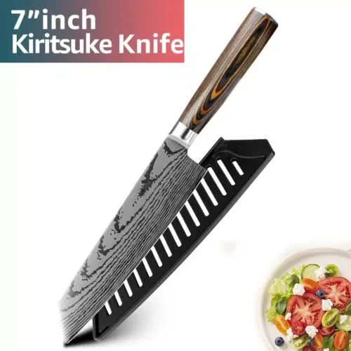 Japanese Chef Knife Set - High Carbon Steel Blades with Laser-Cut Precision for Culinary Excellence