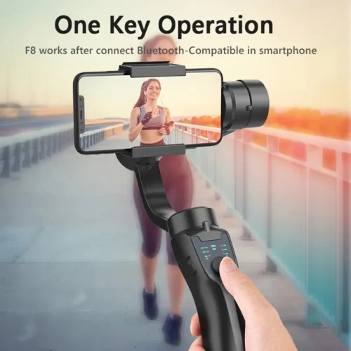 F8 Handheld 3-Axis Gimbal Phone Holder, Perfect for Stabilized Videos on iPhone, Xiaomi & More
