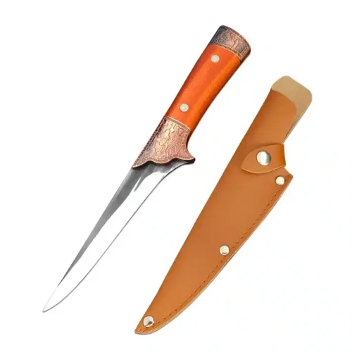 Professional Stainless Steel Kitchen Knife Set - Boning, Meat Cutter, & Grill Knife with Non-Slip Handle