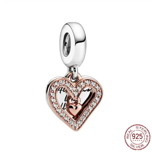 Gorgeous Rose Gold Flower Charm Beads – 925 Sterling Silver Jewelry Accents for Bracelets & Necklaces