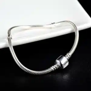 Authentic Tibetan Silver Snake Chain Bracelet Bangle 16-23cm – DIY Charms Compatible | Perfect Gift for Women