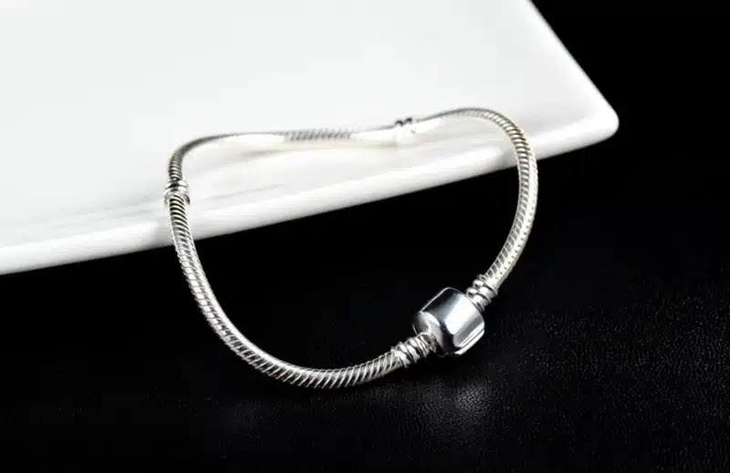 Authentic Tibetan Silver Snake Chain Bracelet Bangle 16-23cm – DIY Charms Compatible | Perfect Gift for Women