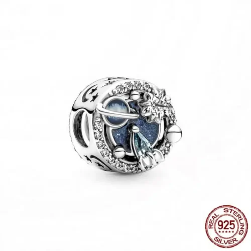 Captivating Blue Astronaut Charm – 925 Sterling Silver Bead for Luxury Bracelets & Necklaces