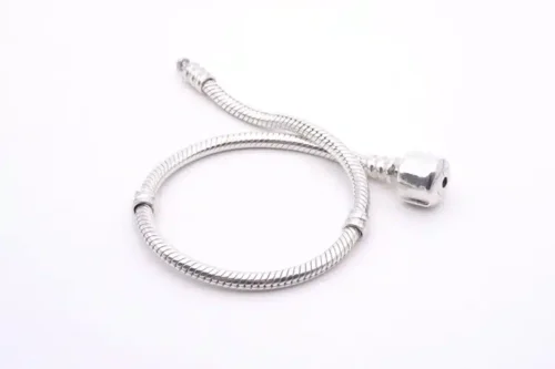 Authentic Tibetan Silver Snake Chain Bracelet – DIY Charms Compatible, Perfect Gift for Women (16-23cm)