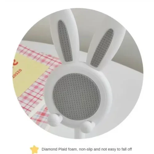 Add a Touch of Cuteness to Your Desk with this Adjustable Pink Rabbit Cartoon Phone Holder – Perfect for iPhone 13, 14, Samsung, and More!