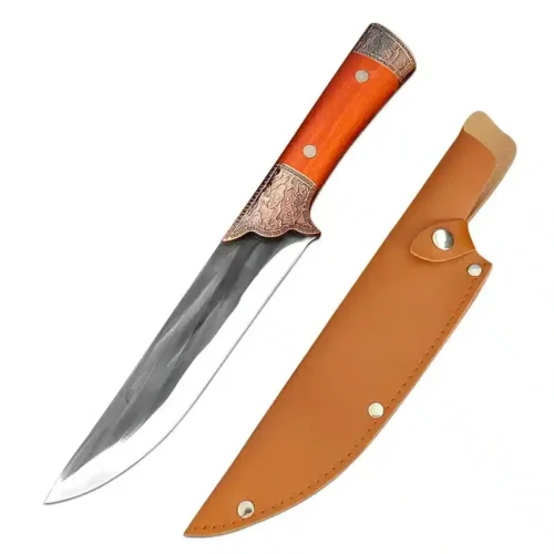 Professional Stainless Steel Kitchen Knife Set - Boning, Meat Cutter, & Grill Knife with Non-Slip Handle