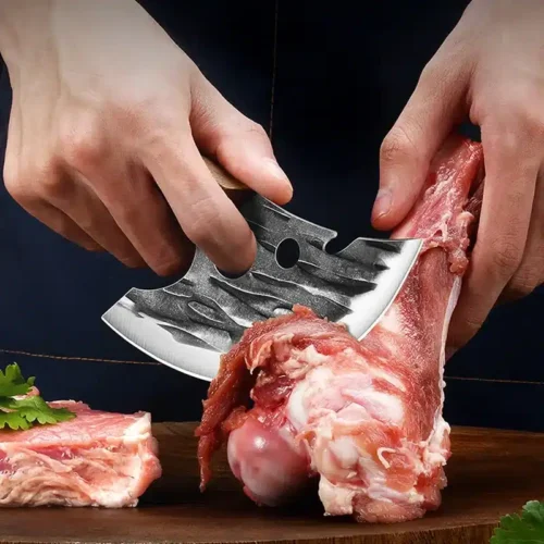 Premium Meat Cleaver Knife Set with Sheath - Versatile for Outdoor BBQ & Kitchen Use