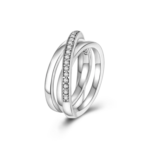 Exquisite 925 Sterling Silver Butterfly Ring – Geometric Round Shape Zircon Jewelry for Women