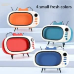 TV-Shaped Retro Phone Stand- A Cute and Nostalgic Desk Phone Holder for Dorms, Bedrooms, Desks, and Living Rooms – Keep Your Mobile Phone Stylishly Supported