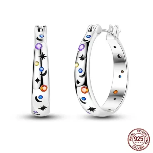 Exquisite 925 Sterling Silver Earrings – Zircon Stud Jewelry Gifts for Women & Girls