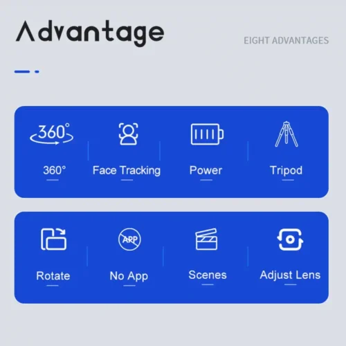 AI Smart Auto Face Tracking Gimbal Stabilizer, 360° Handheld Selfie Stick Tripod for Smartphones