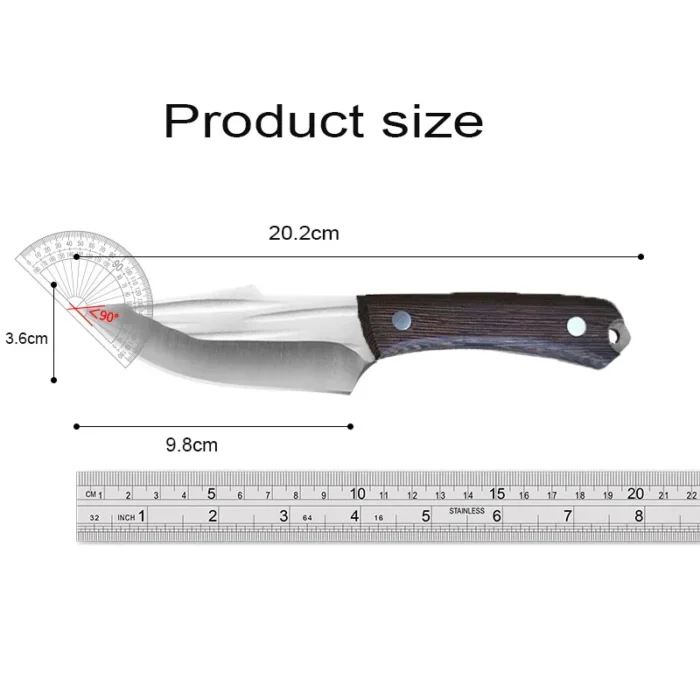 Versatile Handmade Forged Kitchen Knife-Ideal for Boning, Camping, Chef's Use, Fishing, Meat Cleaving, and Hunting - Can Include Protective Sheath